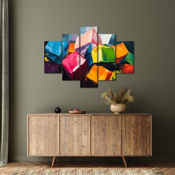 Kép - Színes kockák (150x105 cm)