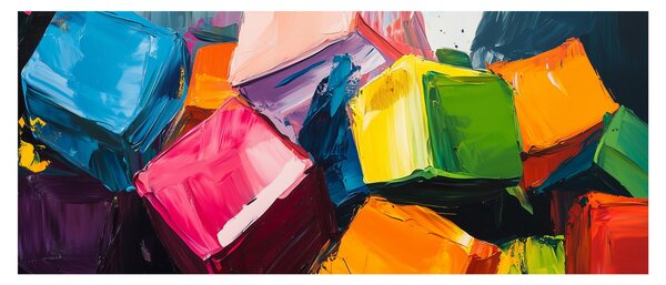 Kép - Színes kockák (120x50 cm)