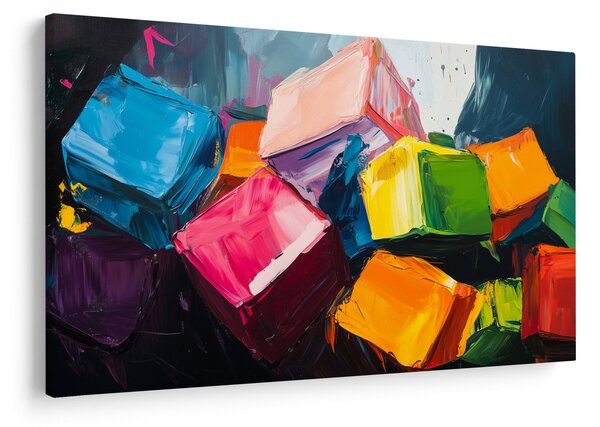 Kép - Színes kockák (90x60 cm)