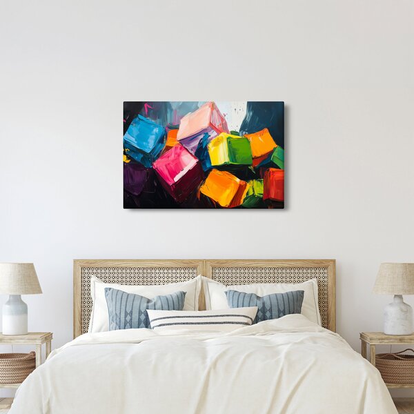 Kép - Színes kockák (90x60 cm)