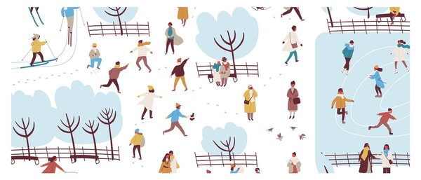 Kép - Boldog telet (120x50 cm)