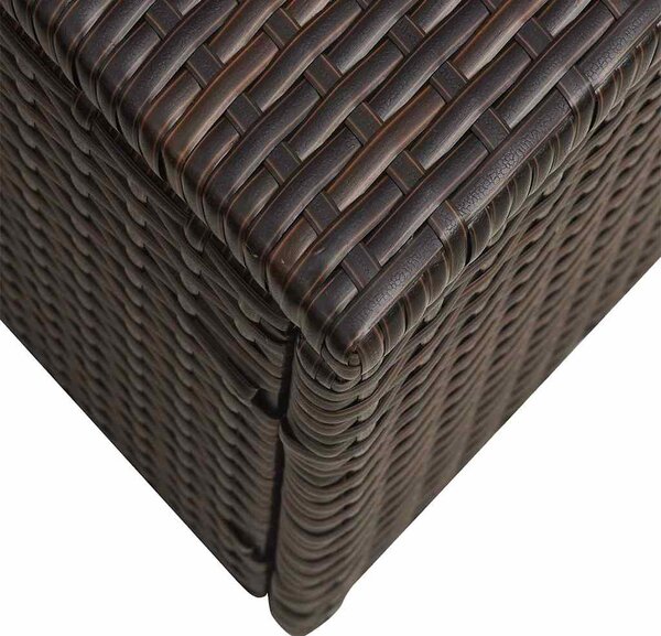 5-részes barna polyrattan kerti ülőgarnitúra párnákkal