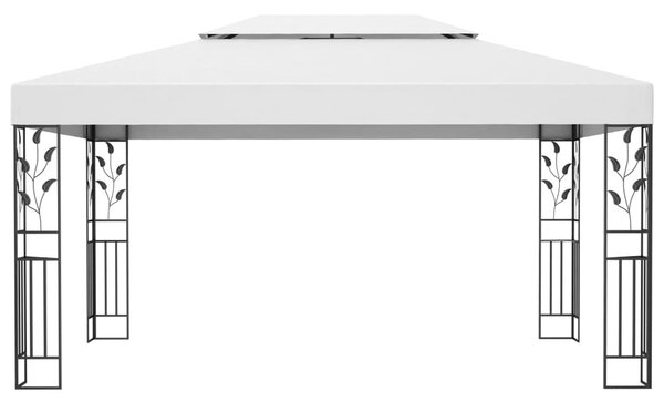 Fehér dupla tetős pavilon 3 x 4 m
