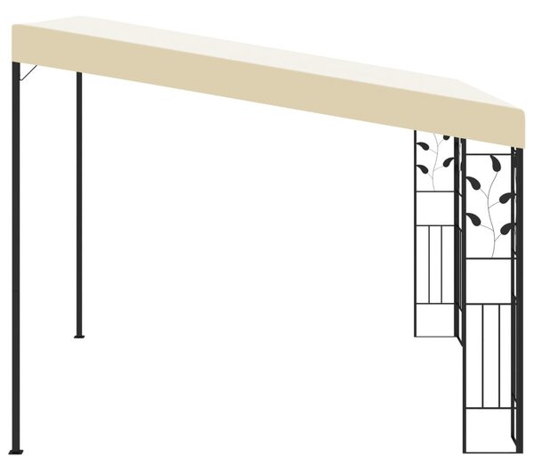 Krémszínű falra szerelhető pavilon 3 x 3 x 2,5 m