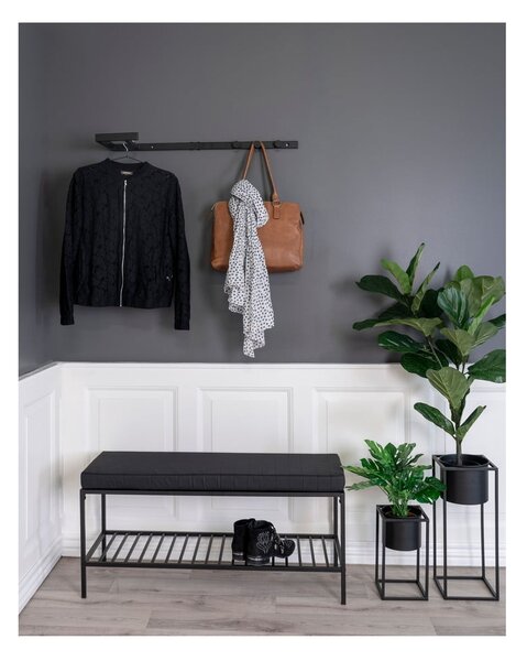 Fekete fém fali fogas Trento – House Nordic