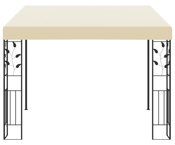 Krémszínű falra szerelhető pavilon 3 x 3 x 2,5 m