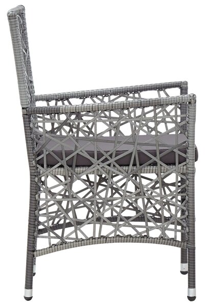 7 részes szürke kültéri polyrattan étkezőgarnitúra