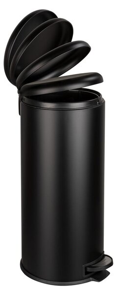 Leman Easy Close fekete szemetes, 30 l - Wenko