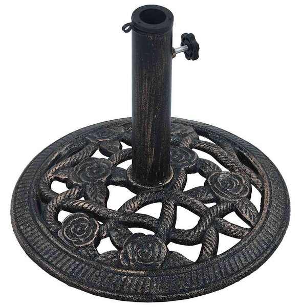 Fekete és bronzszínű öntöttvas napernyőtalp 9 kg 40 cm