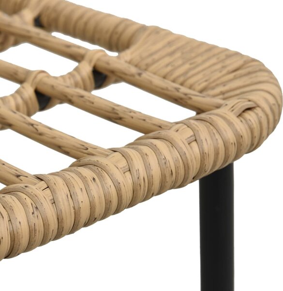 2 db tölgyszínű polyrattan kerti szék
