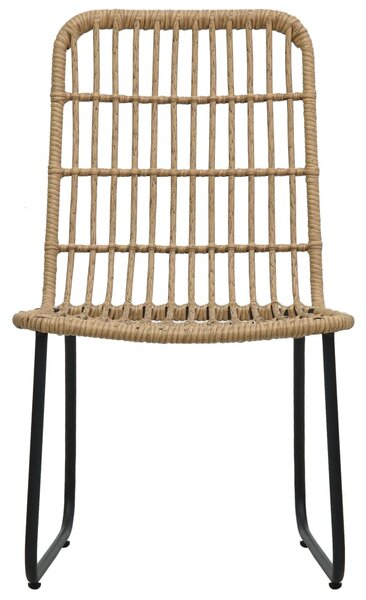 2 db tölgyszínű polyrattan kerti szék