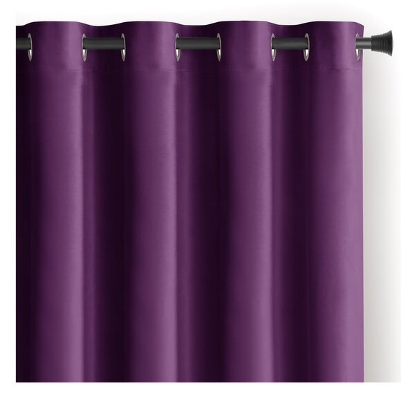 Lila bársony dimout (részleges sötétítő) függöny 140x270 cm Eyelets – Restilo