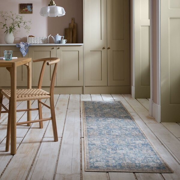 Kék mosható futószőnyeg 60x230 cm Orelia Global – Flair Rugs