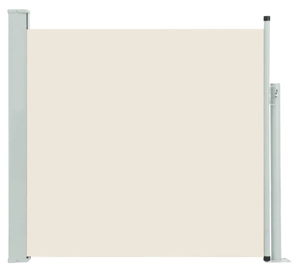 Krémszínű kihúzható oldalsó teraszi napellenző 140 x 500 cm
