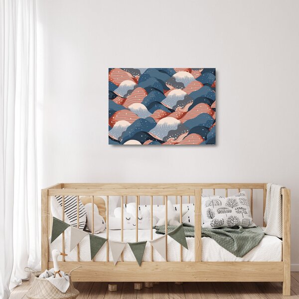 Üveg kép - Japán hullámok (70x50 cm)