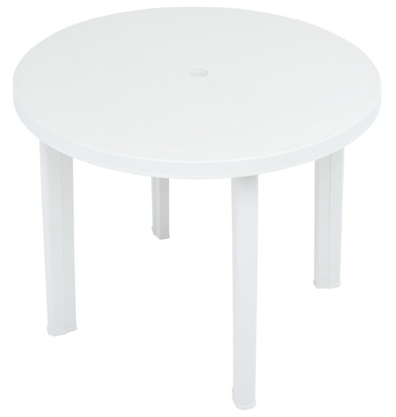 Fehér műanyag kerti asztal 89 cm