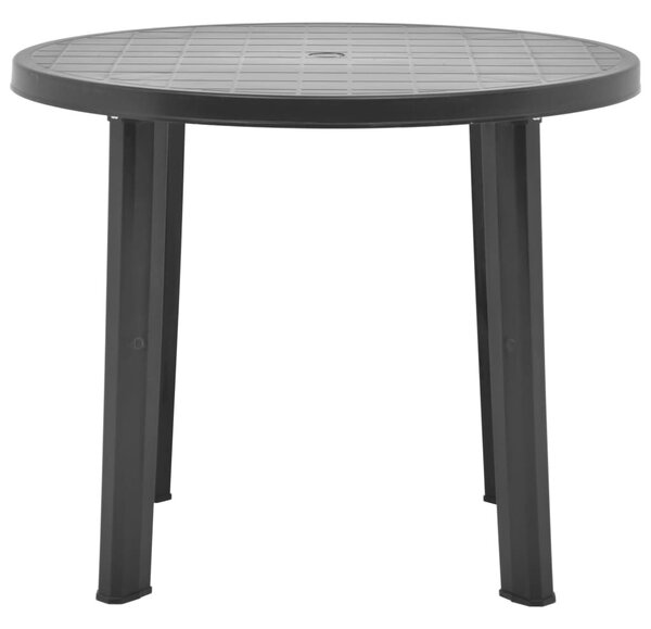 Antracitszürke műanyag kerti asztal 89 cm