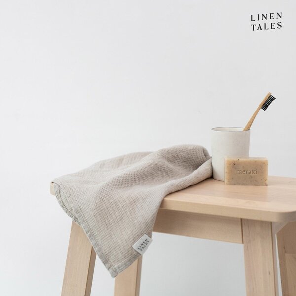 Natúr színű len darázs fürdőlepedő 75x125 cm Natural Fine Waffle – Linen Tales