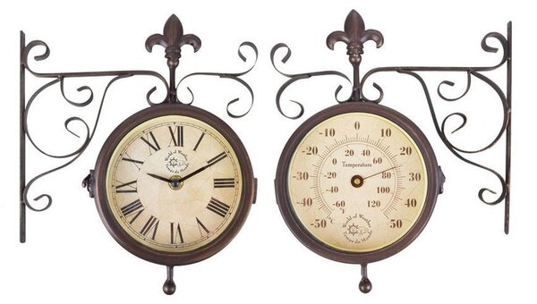 Rustic falióra hőmérővel - Esschert Design
