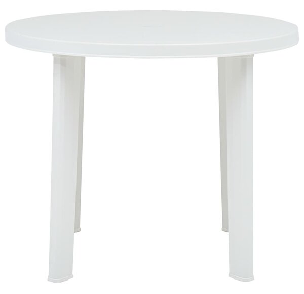 Fehér műanyag kerti asztal 89 cm