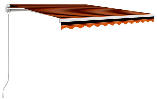 Narancssárga és barna kézzel kihúzható napellenző 350 x 250 cm