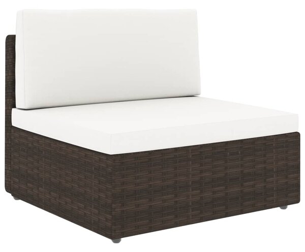 2 személyes barna elemes polyrattan kanapé