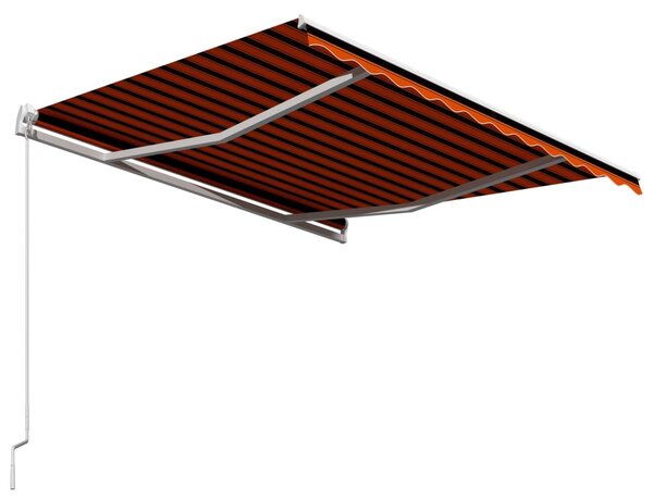 Narancssárga és barna kézzel kihúzható napellenző 350 x 250 cm