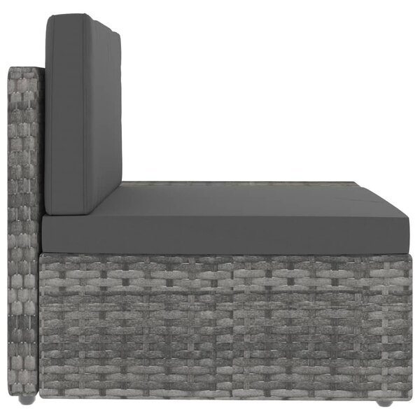 10 részes szürke polyrattan kerti ülőgarnitúra