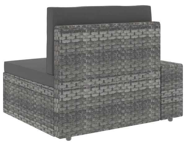 10 részes szürke polyrattan kerti ülőgarnitúra