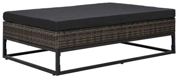 VidaXL 5 részes szürke polyrattan kerti bútorszett párnákkal