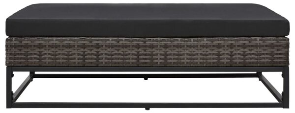 VidaXL 5 részes szürke polyrattan kerti bútorszett párnákkal