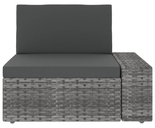 8 részes szürke polyrattan kerti ülőgarnitúra