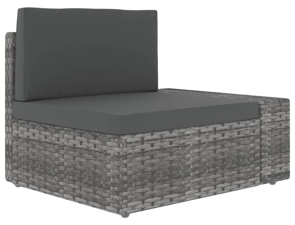 8 részes szürke polyrattan kerti ülőgarnitúra