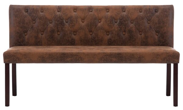 Barna művelúr pad 148,5 cm
