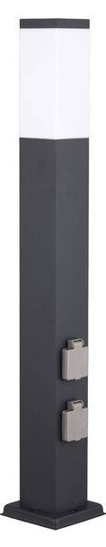 G & L Handels GmbH Fali lámpa 400166140, magasság 80cm, V2A, antracit, 2 foglalat, db, dimmelhető, Fekete, Rozsdamentes acél