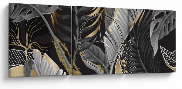 Kép - Arany dzsungel (órával) (90x30 cm)
