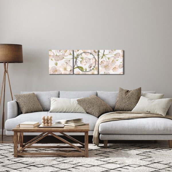 Kép - Virágzás kegyelemmel N⁰1 (órával) (90x30 cm)