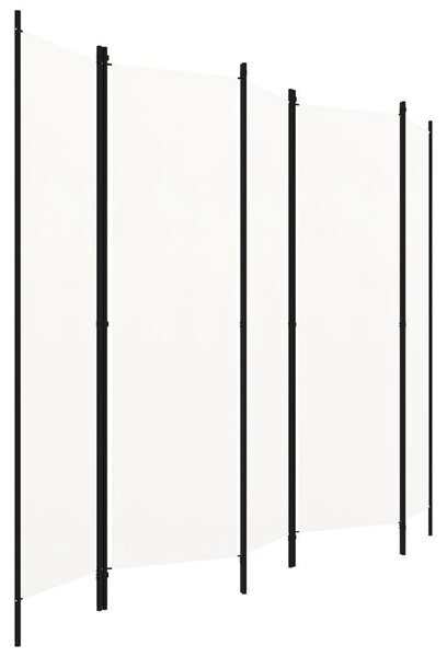 Fehér 5 paneles paraván 250 x 180 cm