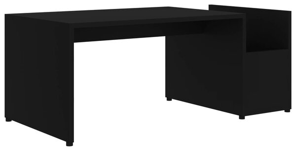 Fekete szerelt fa dohányzóasztal 90 x 45 x 35 cm