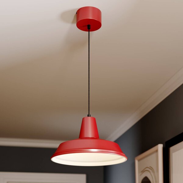 Luminex CLASS lógó világítás, piros/fehér, Ø 36 cm, fém, dimmelhető, Piros, Nappali / Étkező, fém