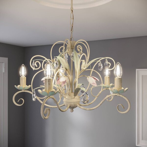 Luminex Luce csillár, 5 izzós, dimmelhető, Nappali / Étkező, fém, Firenzei