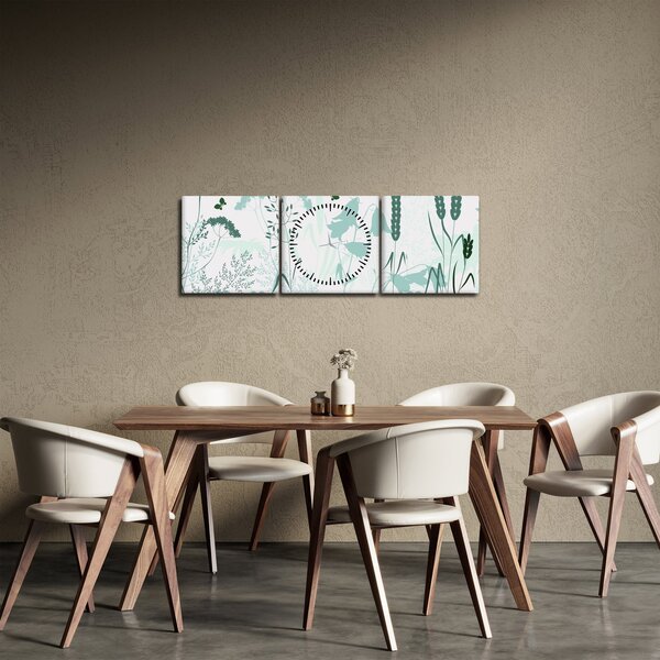 Kép - rét vektor (órával) (90x30 cm)
