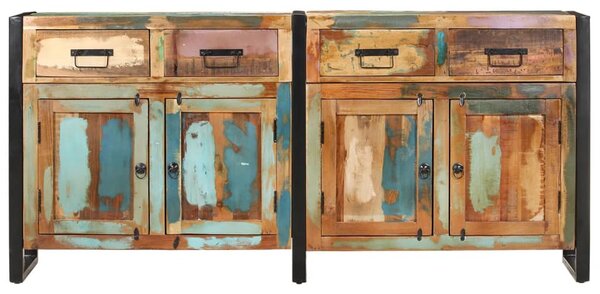 Tömör újrahasznosított fa tálalószekrény 172 x 35 x 80 cm