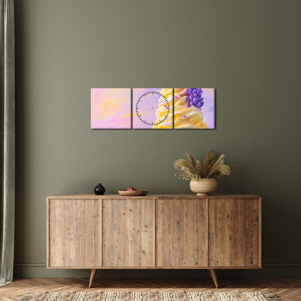 Kép - Levendulás fagylalt (órával) (90x30 cm)