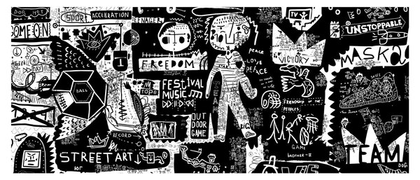 Kép - Graffiti (120x50 cm)