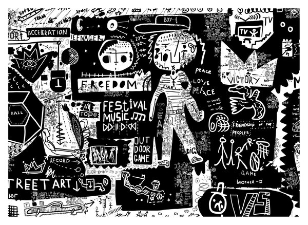 Üveg kép - Graffiti (70x50 cm)