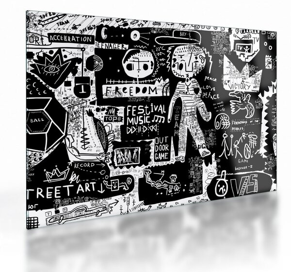 Üveg kép - Graffiti (70x50 cm)