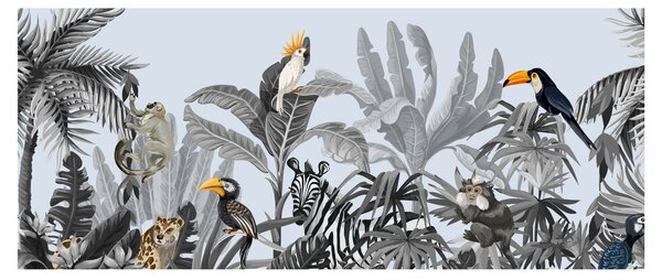 Kép - Illusztrált dzsungel (120x50 cm)