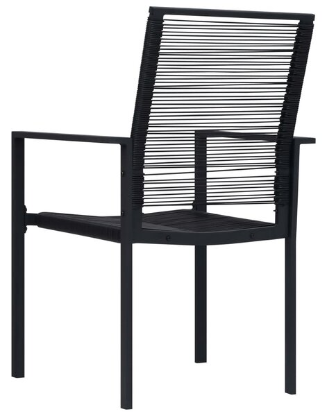 2 db fekete PVC rattan kerti szék