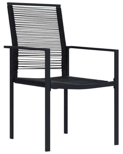 2 db fekete PVC rattan kerti szék